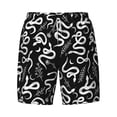 thumbnail image 4 of Lsque Mens Swim Trunks Hand Drawn Snake Pattern - Bathing Suit Compression Liner - Beach Swim Shorts Swimwear - (S-3XL) - Stretch Quick Dry -XX-Large, 4 of 9