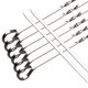 thumbnail image 4 of Juego de 10 brochetas de acero inoxidable de primera calidad para barbacoa: palitos de kebab planos para asar a la parrilla de forma segura y sencilla, 4 of 5