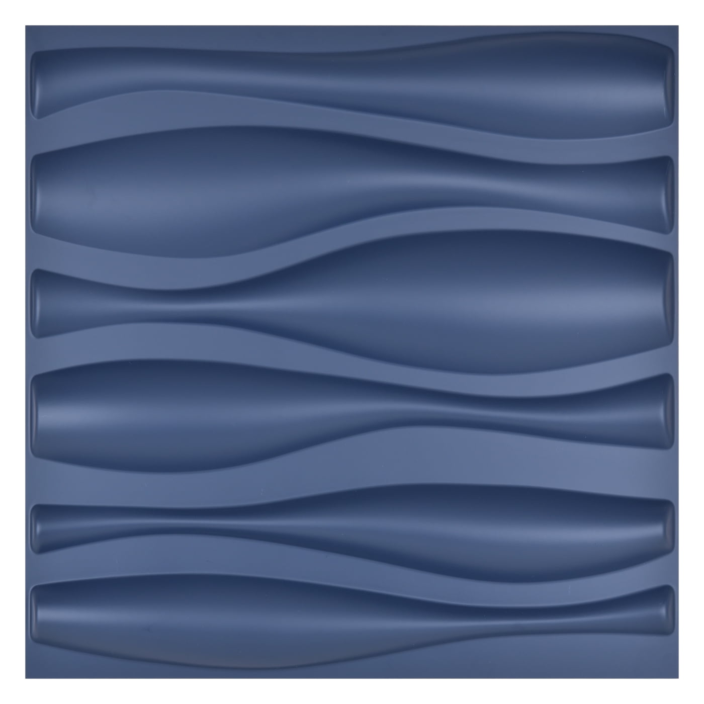 Art3d Blue Wave Design 19.7x19.7in. PVC 3D Wall Panel (12Pack)