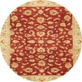 thumbnail image 1 of Ahgly Company Tapis d'Intérieur Rond Abstrait Néon Rouge Oriental, 3 Pieds Rond, 1 of 6