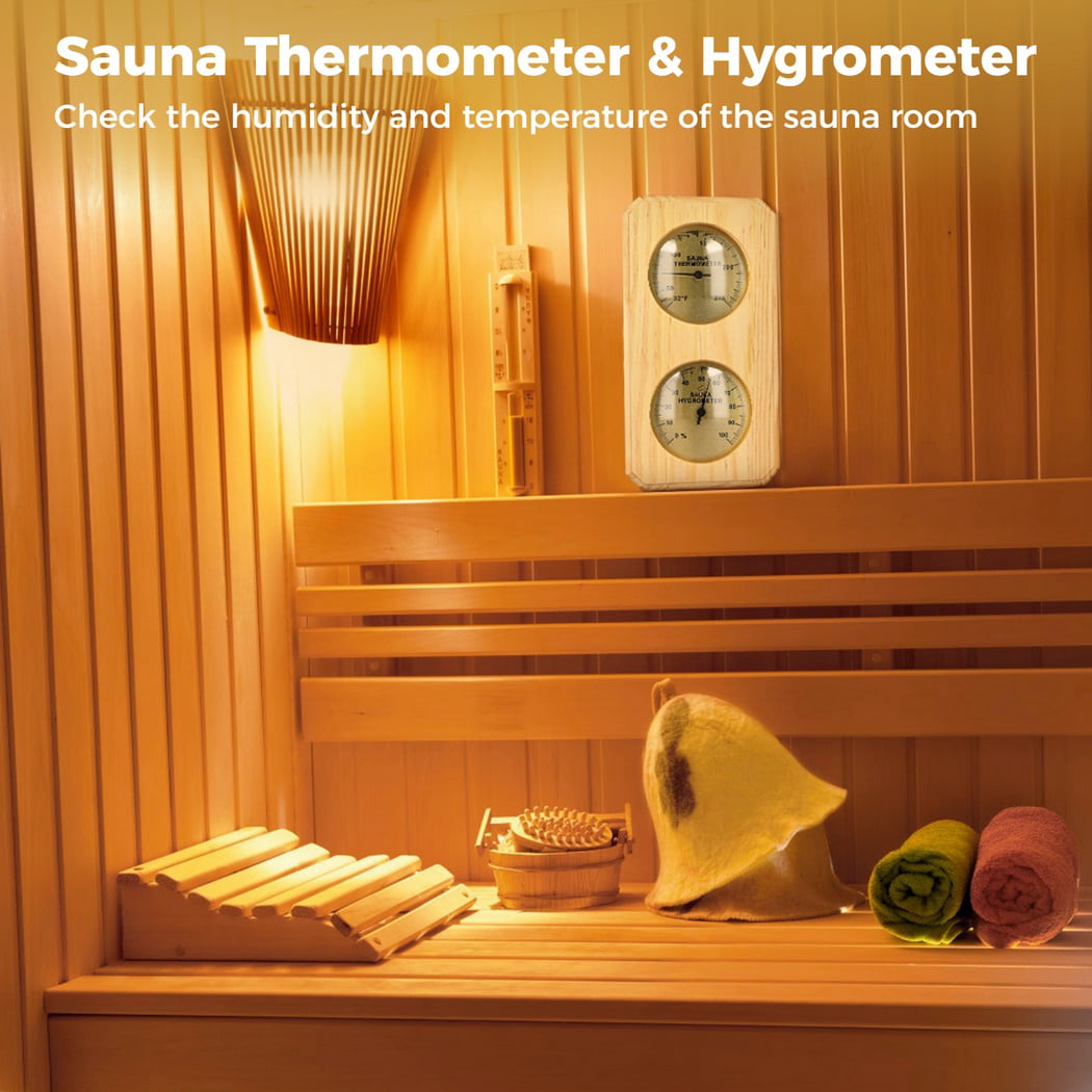 Sauna Thermometer & Hygrometer 6.3 Inch, 195-01F in Fahrenheit