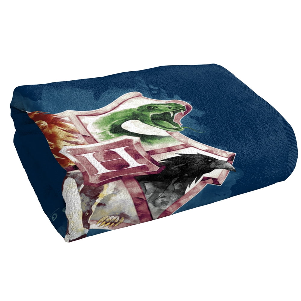 Harry Potter Hogwarts Crest Wash Officially Licensed Beach Towel 30' X 60'