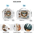 thumbnail image 4 of Cute Lion Face in Sunglasses Conches Clear Cosmetic Bags with Handles PVC Toiletry Bags Zipper Waterproof Portable for Traveling 2 Pcs, 4 of 7