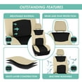 thumbnail image 4 of FH Group Light & Breezy Flat Cloth Car Seat Cover Set For Car Truck SUV Van Beige - Front, 4 of 6