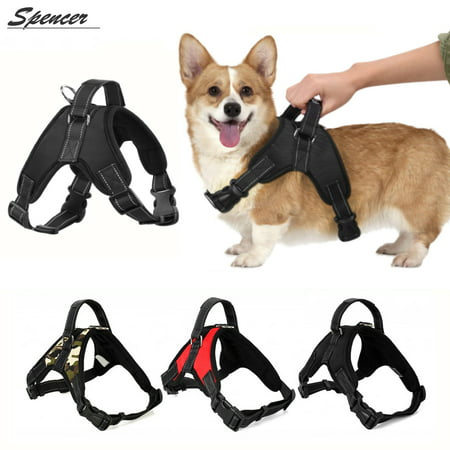 Spencer No Pull Dog Harness Safety Adjustable Pet Vest Harness For Large Medium Dogs Puppy Chest Strip Leash with Belt Buckle Outdoor (Best Dog Car Harness Australia)