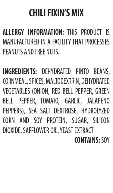 Cugino's Quick Meal Hearty Chili Fixin's Dried Mix, 6.8oz Family Size Pouch, Makes 12 Hearty Cups