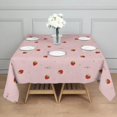 thumbnail image 3 of Strawberry Plants Fruit Square Tablecloth,Waterproof Square Table Cover,Wipeable Spillproof Washable Table Cover for Home Kitchen Party Decor 60"x60"(152x152cm), 3 of 6