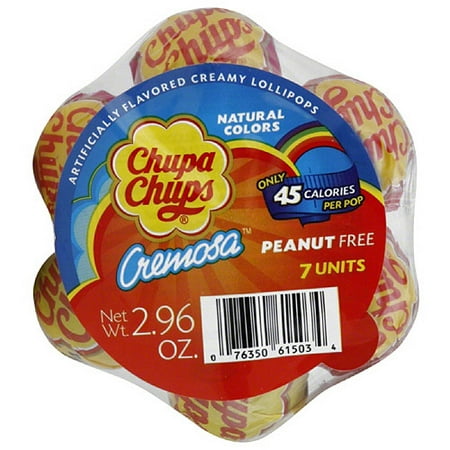 ***Discontinued***Chupa Chups Cremosa Lollipops, 7 count, 2.96 oz, (Pack of 50)