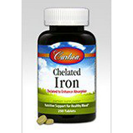 Iron 45 Tabs - Chelated Iron 27mg Carlson Laboratories 100 Tabs
