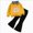 B245-Girls' Set-Yellow, variant on 5-6 Years Child Toddler Clothes for Baby Girls Long Sleeve Sweatshirt Pants Girls Warm Fall Winter Pajama Set Outfits Set Patchwork Long Sleeve Sweatshirt Pants