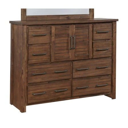 Creek Door Chest - Coaster Company Sutter Creek Eight-Drawer Dresser With Two Doors, Vintage Bourbon