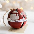 thumbnail image 2 of Christmas Tree Ornament Metal Rustic Jingle Bell Hanging Ornaments With Snowman Santa, Decorative Sleigh Bells Winter Decor, Xmas Holiday Decoration For Home Tree, Wreath, Garland, 2 of 9
