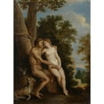 thumbnail image 2 of David Teniers The Younger 14x18 Gold Ornate Wood Frame and Double Matted Museum Art Print Titled - Adam and Eve in Paradise (1650s), 2 of 4