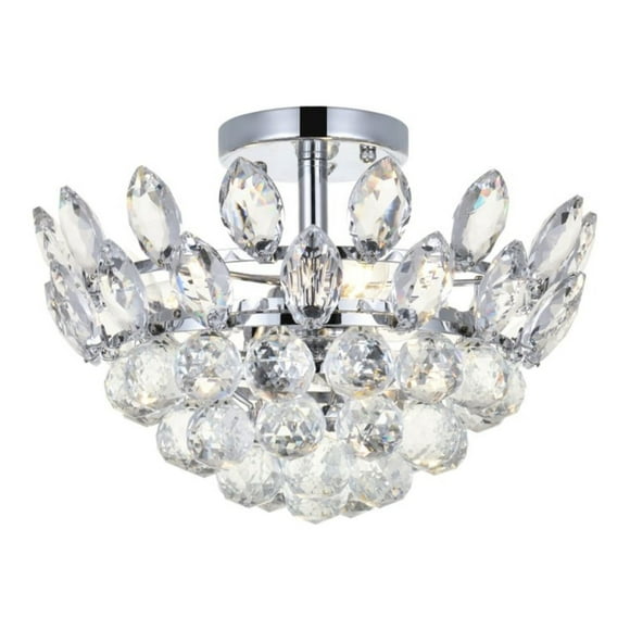 Elegant Lighting Emilia 14 inch flush mount in chrome