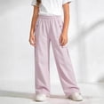 thumbnail image 4 of NAISIBABY Girls Cargo Pants, Lightweight Straight Leg Elastic Waist Kids Casual Trendy Hiking Outdoor Pants Purple Size 16, 4 of 5