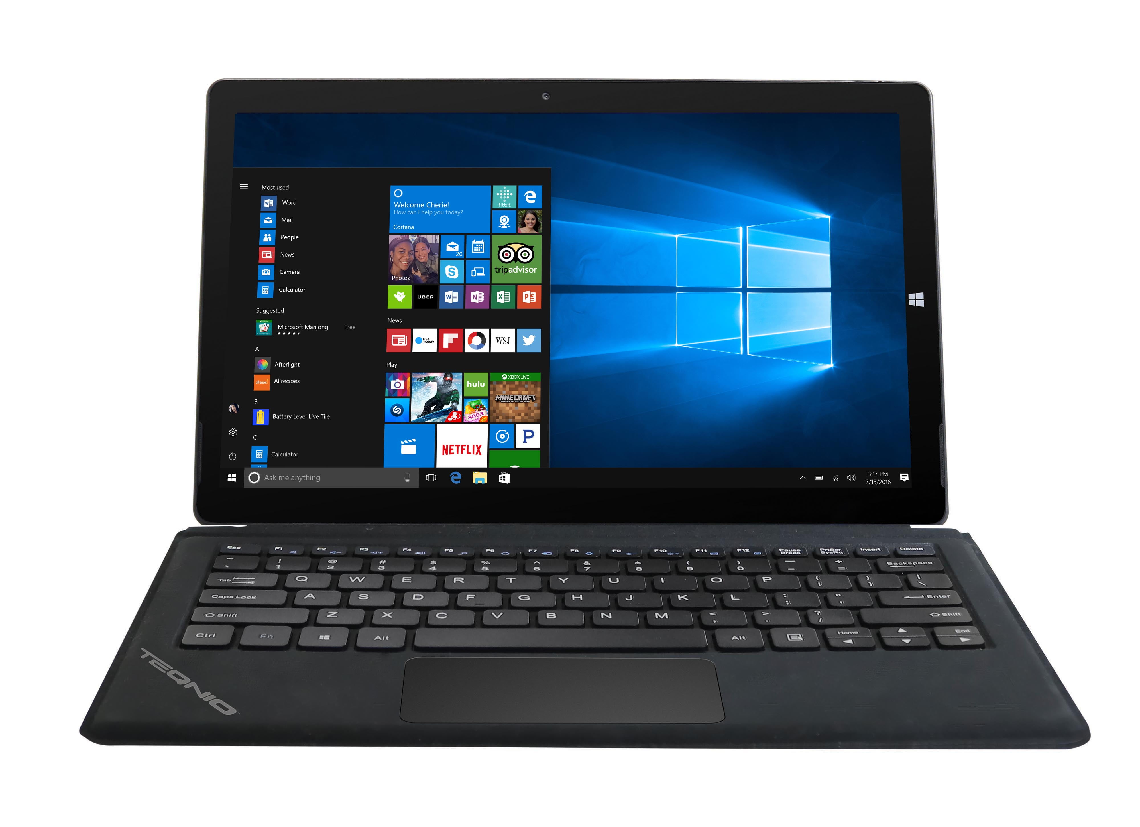 Teqnio 11.6" Tablet with Keyboard, Windows 10, 32GB Storage, Office 365
