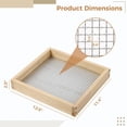 thumbnail image 2 of Soil Sifter for Gardening, 2/5" Mesh Compost Sifter for Sifting Dirt Rocks, Wooden Frame Metal Wire Mesh, Garden Sieve for Potted Plants Nurseries, 2 of 7