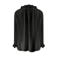 thumbnail image 5 of Helii Womens Tops Women's V Neck Pleated Front Collared Long Sleeve Ruffle Casual Blouse Top, 5 of 5