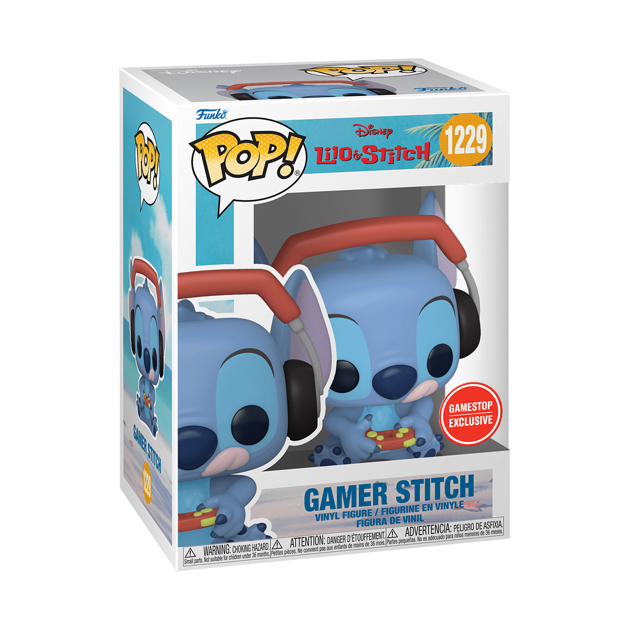 POP! Lilo and Stitch Gamer Stitch 3.35-in Vinyl Figure GameStop Exclusive -