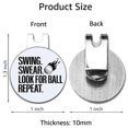 thumbnail image 2 of Marcador de pelotas de golf con clip magnético para sombreros Hafhue, acero inoxidable, 2 of 6