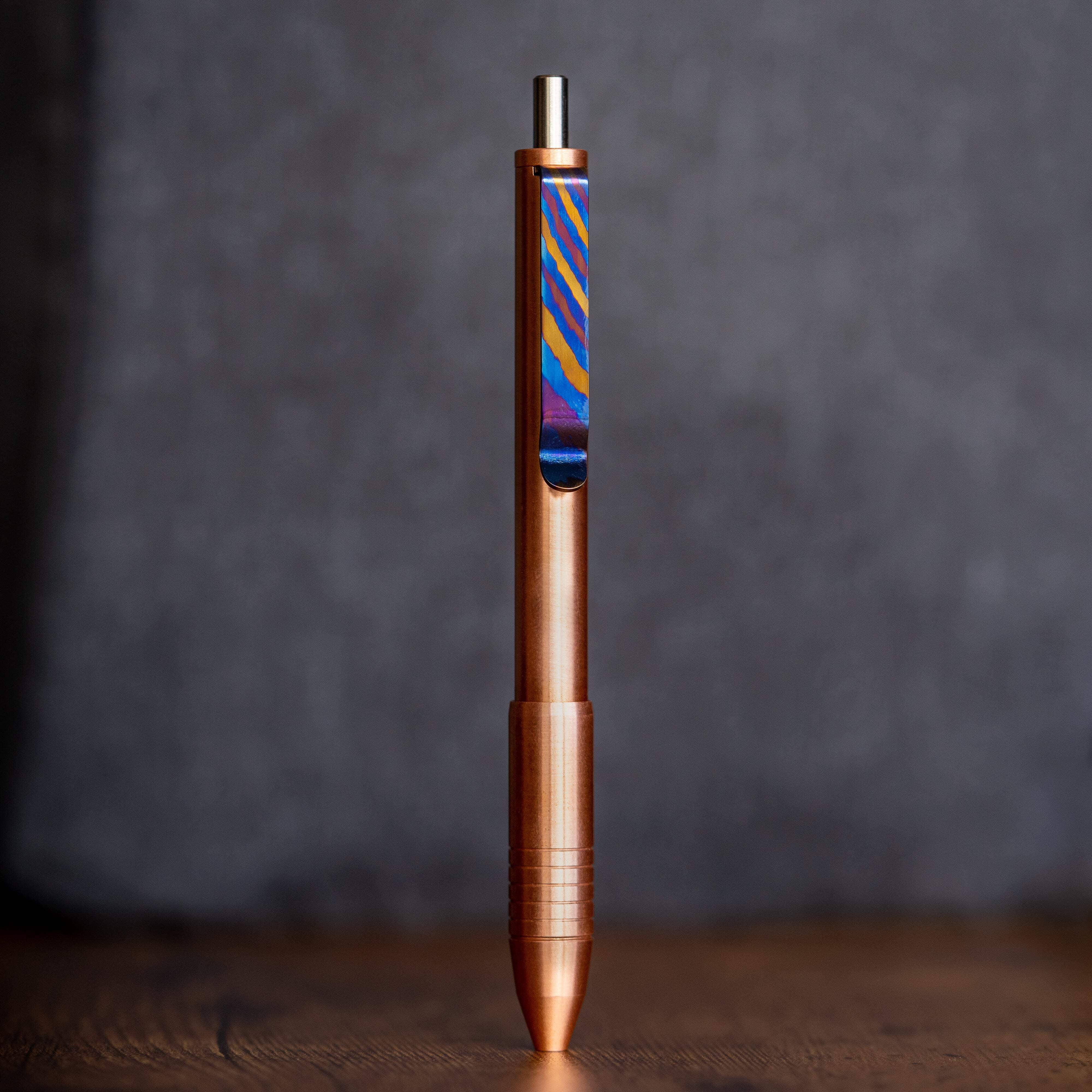 Brass  Copper Click EDC Pen