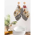 thumbnail image 2 of Sunflowers Rooster Kitchen Dish Towels for Drying Dishes Set of 2, Farmhouse Vintage Beige Burlap Plaid Waffle Weave Microfiber Hand Tea Bathroom Towels Quick Dry & Absorbent Towel 12x12, 2 of 7
