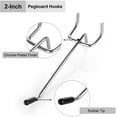 thumbnail image 3 of 100PCS 4 Inch Pegboard Hooks Peg Board Hooks Accessories Fit 1/8” and 1/4” Peg Board with Rubber Tipped, Metal Pegboard Hooks for Garage, Office, Kitchen, Store, 3 of 7