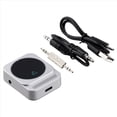 thumbnail image 3 of Adaptador Bluetooth 5.3 AUX para Coche Receptor de Audio Bluetooth Adaptador de Música para Coche con Cancelación Micrófonos Incorporados Manos Gris Plateado, 3 of 5