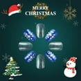 thumbnail image 2 of Yoyauz 24 PCS Christmas Fake Nails Shining Colorful Snowflake Star Design Short Fake Nails, Christmas Color Matching Nails for Winter DIY Nail Decoration, 2 of 7