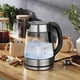 thumbnail image 2 of Hervidor eléctrico Speed-Boil para café y té, caldera de agua de 1,7 l, 1500 W, vidrio de borosilicato, fácil de limpiar, apertura ancha, apagado automático, mango de tacto fresco, luz LED. rotación, 2 of 5