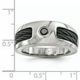 thumbnail image 7 of Edward Mirell Titanium Cable & Spinel w/Sterling Silver Bezel 8mm Band, 7 of 7