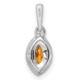 thumbnail image 2 of Auriga Fine Jewelry 14K White Gold Lab Grown Diamond and Citrine Pendant for Women (L-16.9mm), 2 of 6