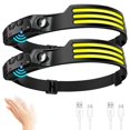 thumbnail image 1 of Linterna frontal LED recargable DAWINSIE de 230° de haz amplio, 2 piezas, 1 of 7