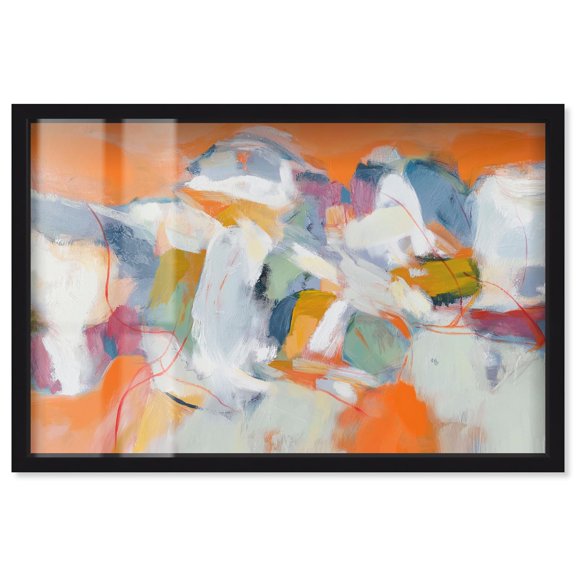 Canyon Fire II Shadowbox Print Abstract Wall Art by Art Remedy, Black Frame, 15 x 10