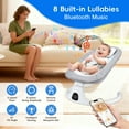 thumbnail image 7 of Baby Swing with Bluetooth Remote, 5-Speed Gentle Rocking, Portable Infant Swing for Newborn 0-12M up to 26lbs, Gray, 7 of 7