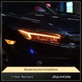 thumbnail image 5 of Luz de coche para Honda Civic G10 2016-2020, luz delantera LED, conjunto DRL dinámico, actualización, luz de giro, accesorios para faros delanteros, 5 of 5