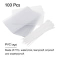 thumbnail image 2 of Waterproof Wires Plastic Shipping Tags for Product Identification, 2 x 3.5 Inch Frosted Clear 100Packs with Rope, 2 of 7