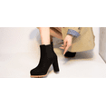 thumbnail image 3 of Simple high-heeled ankle boots, women's elastic ankle boots, 3 of 9