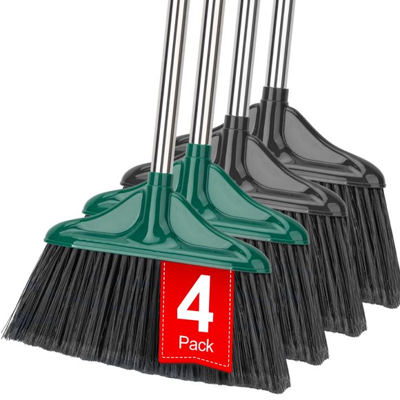 Escoba KeFanta, resistente para uso exterior/interior, con mango de 61 cm de largo