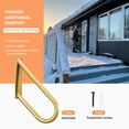 thumbnail image 3 of Unique Bargains Hand Rails for Outdoor Steps, Wall Mount U Shaped Stair Handrails for Garden Yard and Garage Steps Gold, 3 of 6