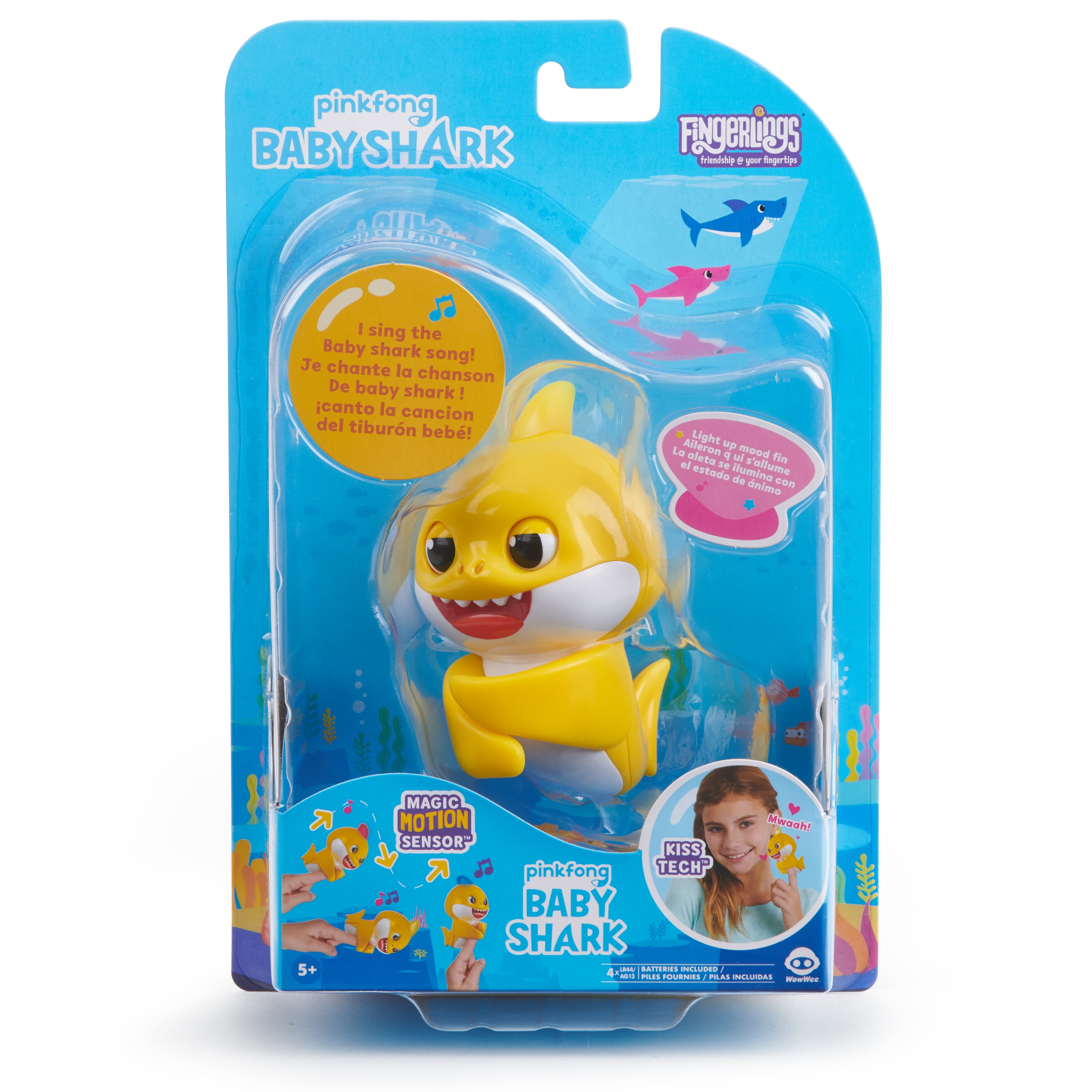 Pinkfong Baby Shark Fingerlings Baby Shark Pre school Interactive Toy By WowWee