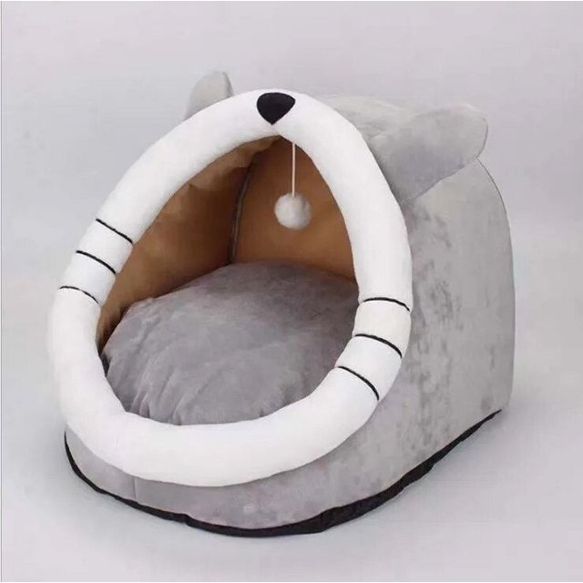 Suitable For Cats And Dogs Four Seasons Litter Pet Basket Cat Bed Cushion Cat's House Tent Soft Warm Small Mat Bag Washable Beds ShopWise Round