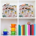 thumbnail image 6 of Yayeee Canvas Storage Basket with Handles for Shelves Fabric Bins Closet Organizer, Flamingo Pattern, 6 of 8