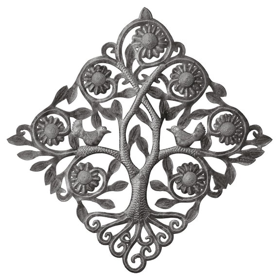 Diamond Tree in Bloom Recycled Steel