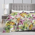 thumbnail image 4 of KLL Fleece Blanket Plush Throw Blanket Butterflies2 ,Soft Fuzzy Cozy Flannel Blanket for Couch Sofa Bed.(50"x40" ), 4 of 7