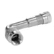 thumbnail image 5 of Tubo De Extensión Adaptador de extensión de vástago Schrader de válvula de neumático de aire de latón de 90 grados (plata), 5 of 6