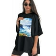 thumbnail image 3 of Plus Size Shirt for Women Oversized Black Tops for Women Short Sleeves Shirt for Women Niagara Falls1 T Shirt Crewneck Shirt for Women M, 3 of 5