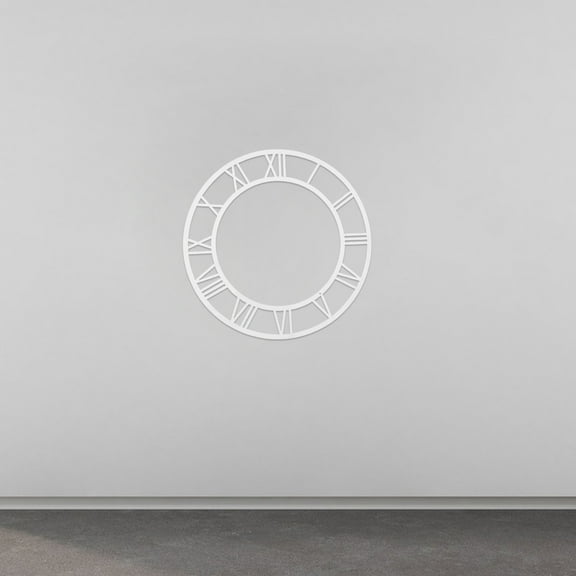 OFFIGAM White Round Mirror Wall Clock Number Sticker, Non-Fading Wall Decoration, 1 Pack for Home and Office