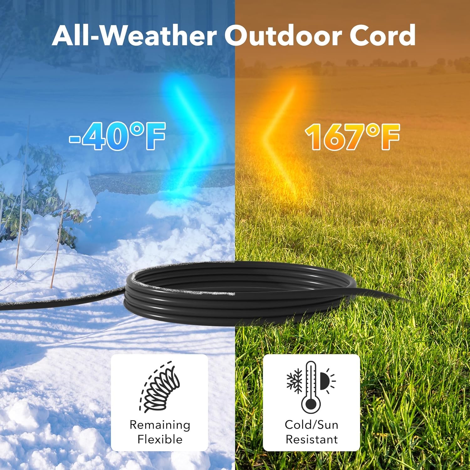 Bn-Link 15-Ft Indoor/Outdoor Extension Cord, Black photo 7