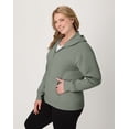 thumbnail image 4 of Hanes Just My Size EcoSmart Women's Full-Zip Fleece Hoodie (Plus ) Stonewashed Green 1X, 4 of 6